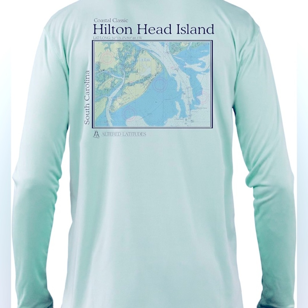 Ladies Lovely Blue Hilton Head Island Swim Shirt. Worn Once. Sold out everywhere
